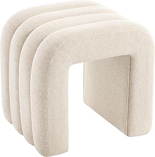 Scingu soft upholstered bench in a light room